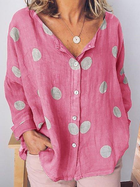 Polka Dots Long Sleeve Shirts