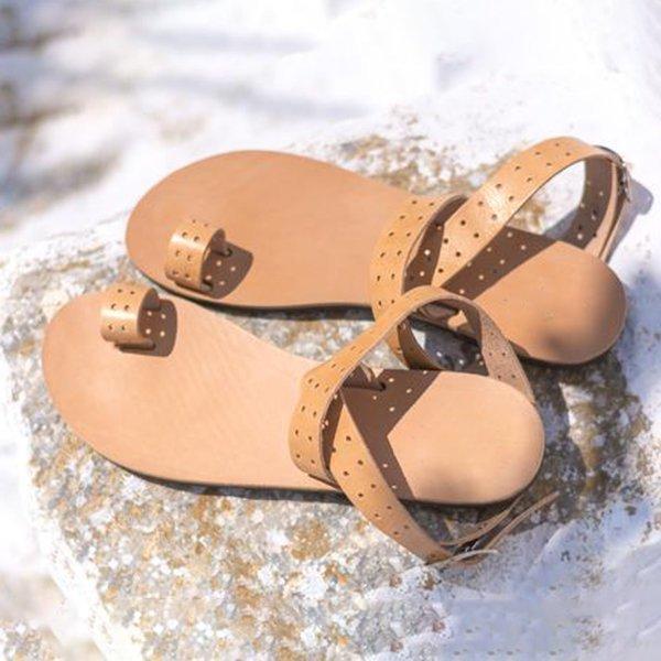 Women Flip PU Buckle Sandals